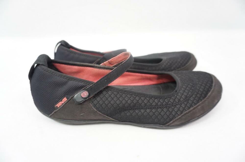 TEVA 1003976 NIYAMA WOMEN 10.5 USED BLACK FABRIC MARY JANE SANDALS